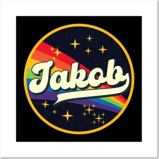 Jakob // Rainbow In Space Vintage Style Posters and Art